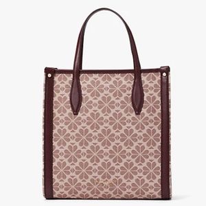 Spade Flower Coated Canvas Medium North South Tote
